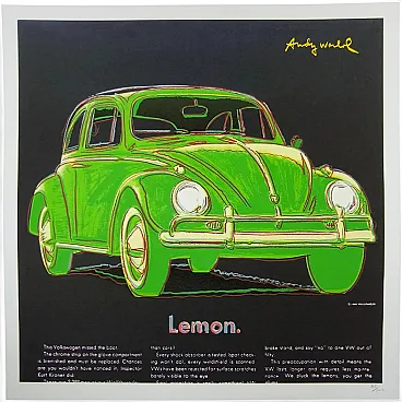 Wolkswagen Lemon by Andy Warhol, lithograph by CMOA, 1980s