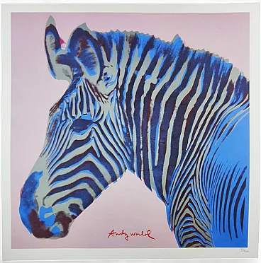 Grevy's Zebra by Andy Warhol, lithograph by CMOA, 1980s