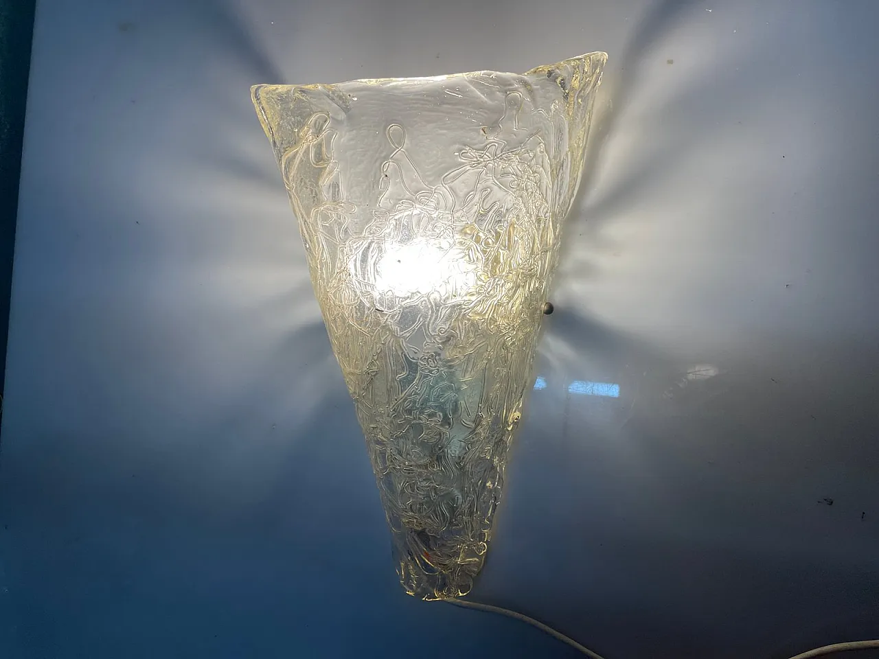 Large Murano glass wall light, 1970s 3