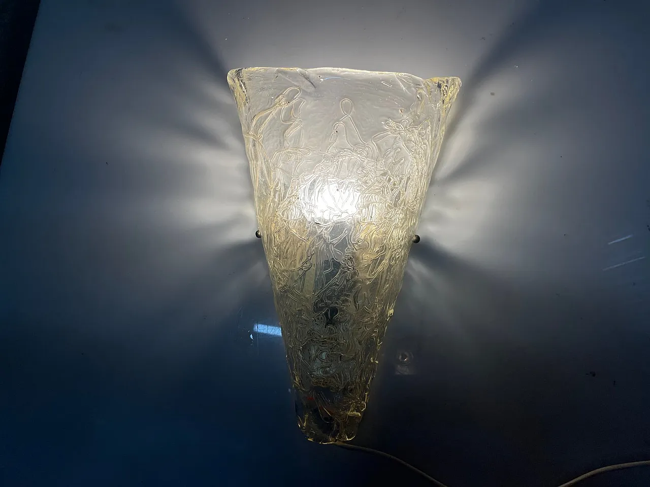 Large Murano glass wall light, 1970s 5