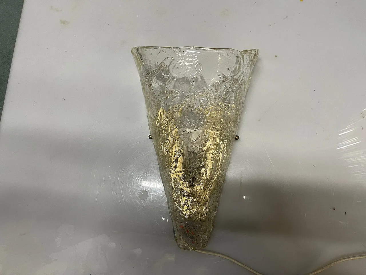 Large Murano glass wall light, 1970s 12