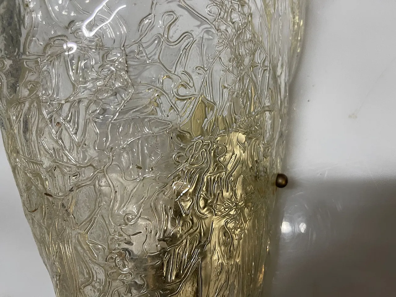 Large Murano glass wall light, 1970s 13