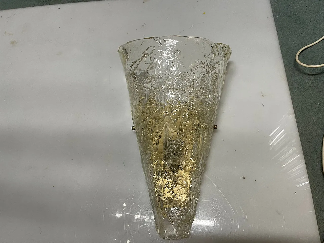 Large Murano glass wall light, 1970s 14
