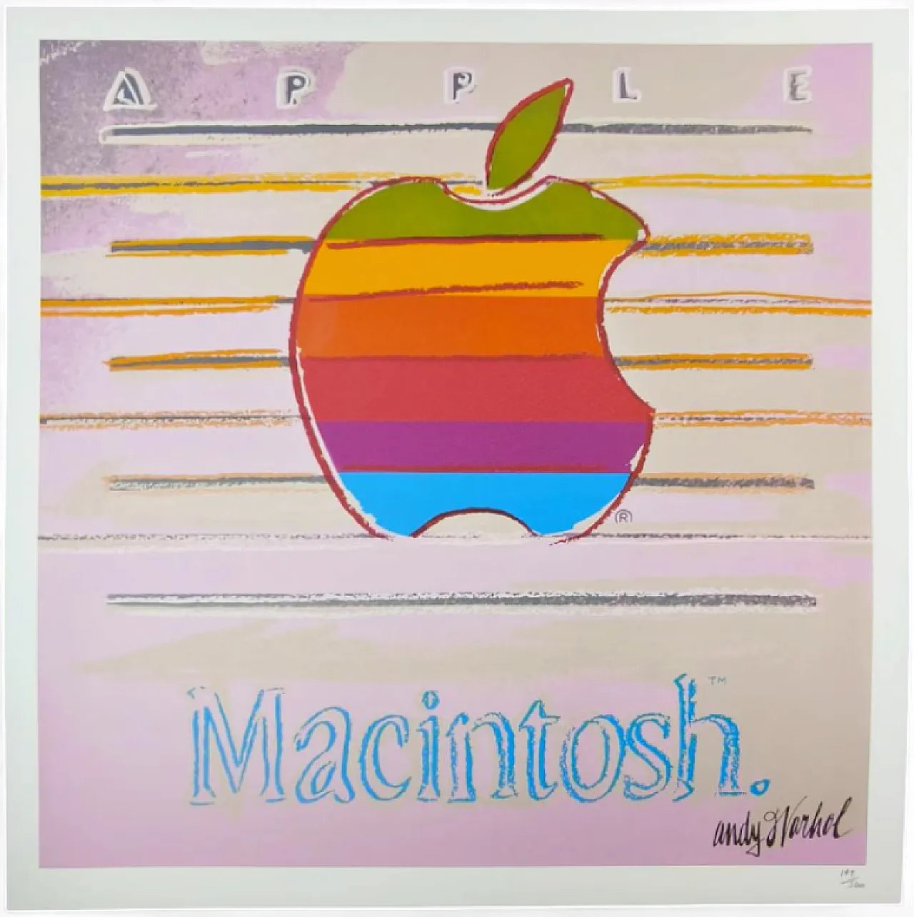 Apple - Macintosh by Andy Warhol, lithograph by CMOA, 1980s 8