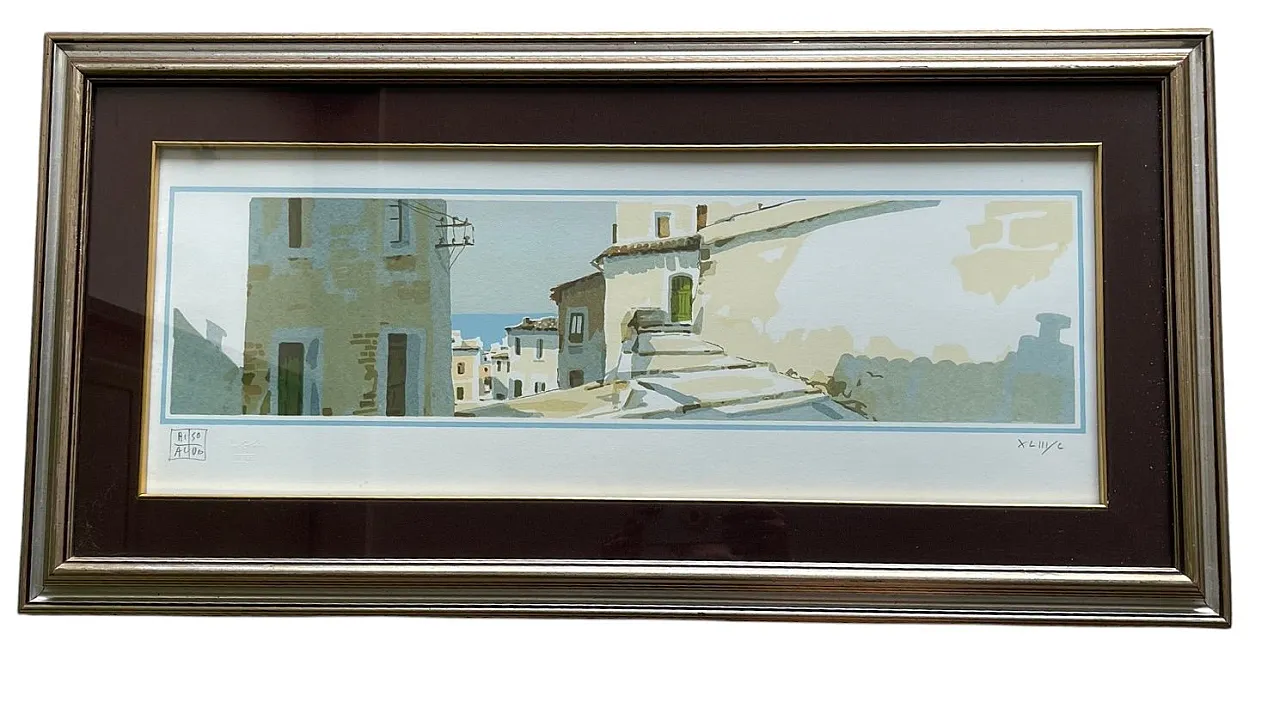 Aldo Riso, Coastal Village, inizio XXI secolo, Litografia 1