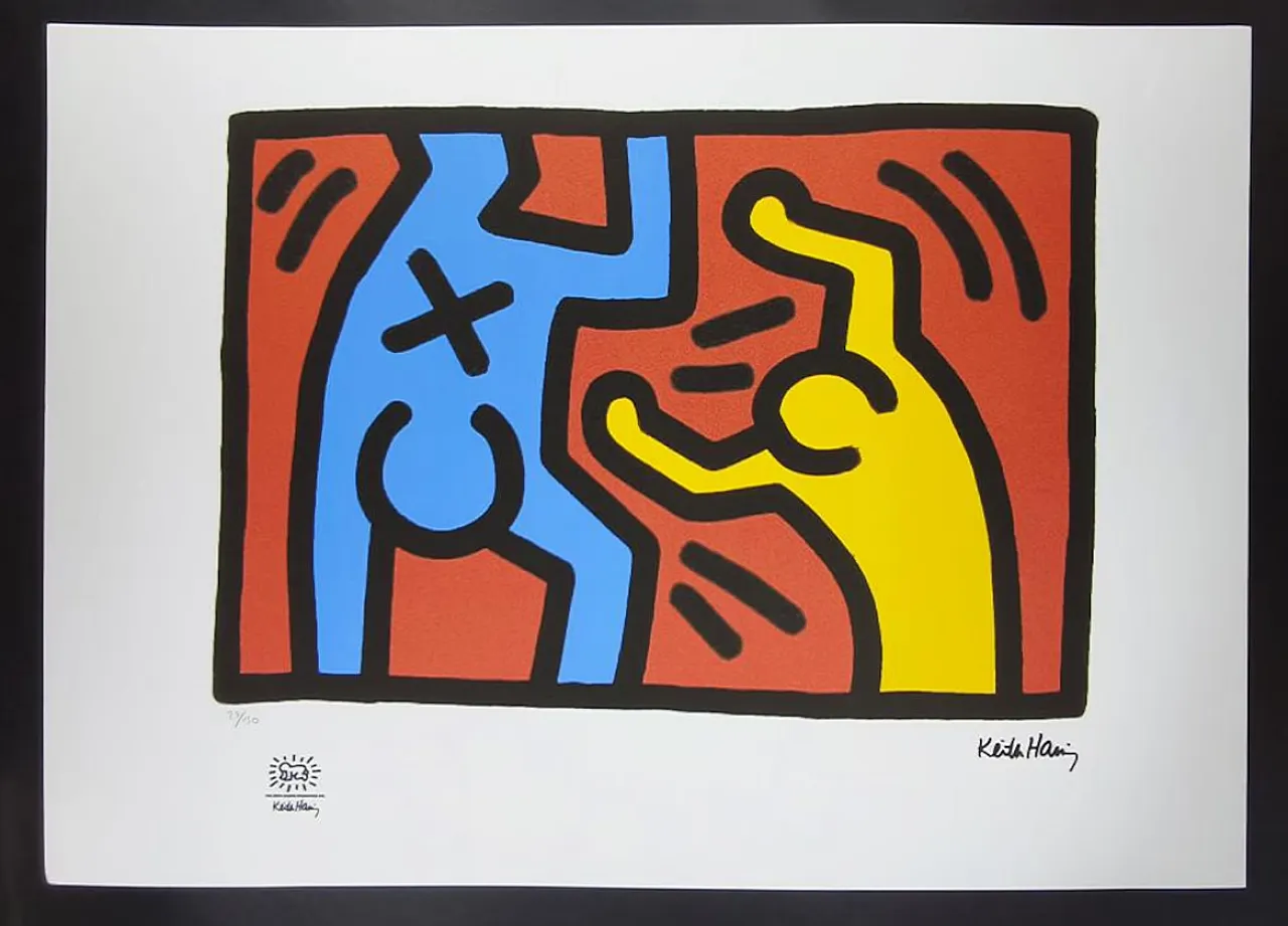 Keith Haring limited edition lithograph, 1990s 1