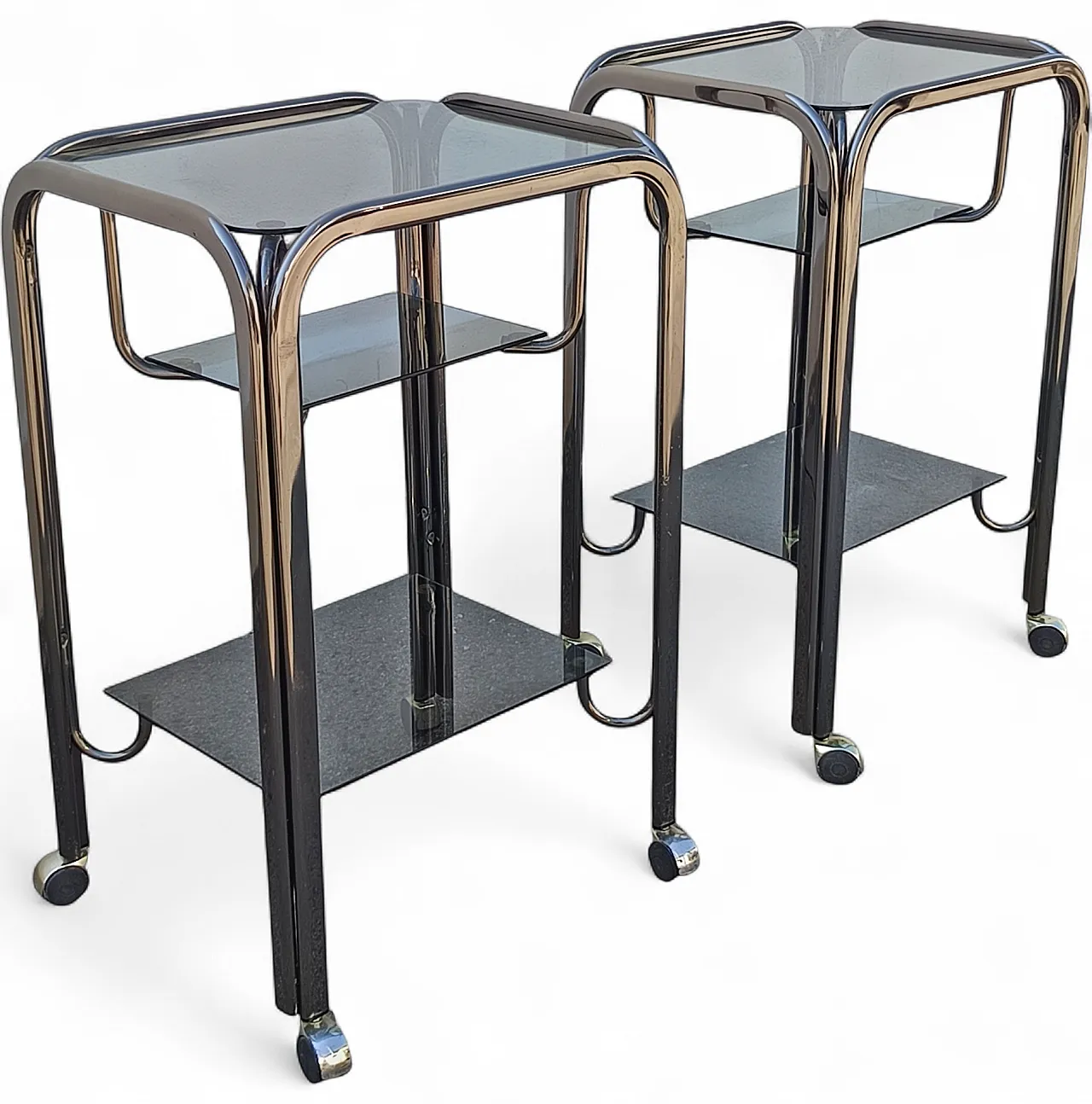 Pair of twin trolleys, 70s 14