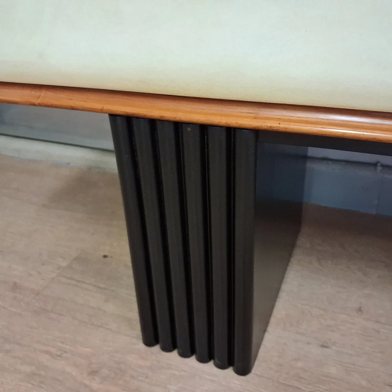 Long sideboard with period print covered in original 1950s parchment 7