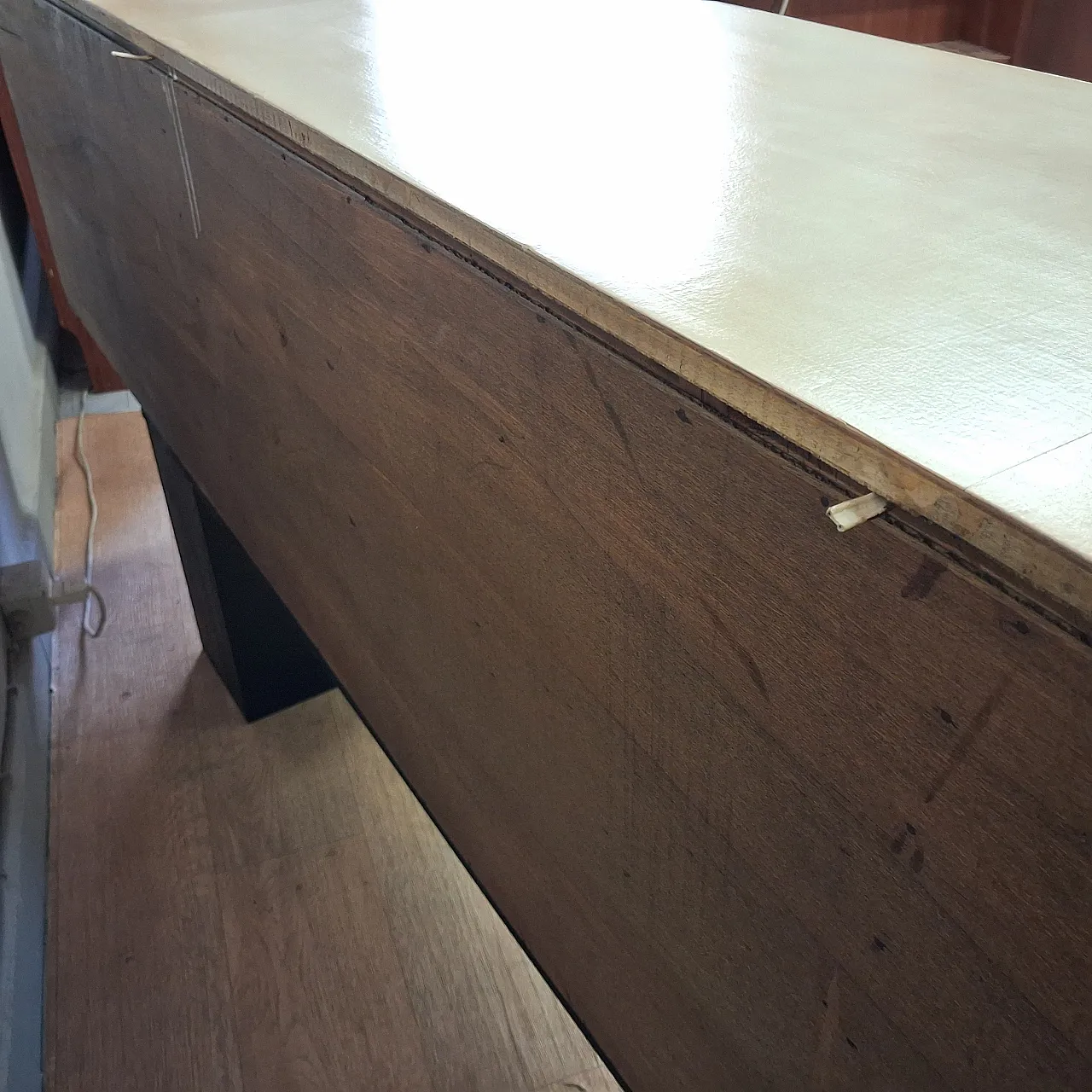 Long sideboard with period print covered in original 1950s parchment 14