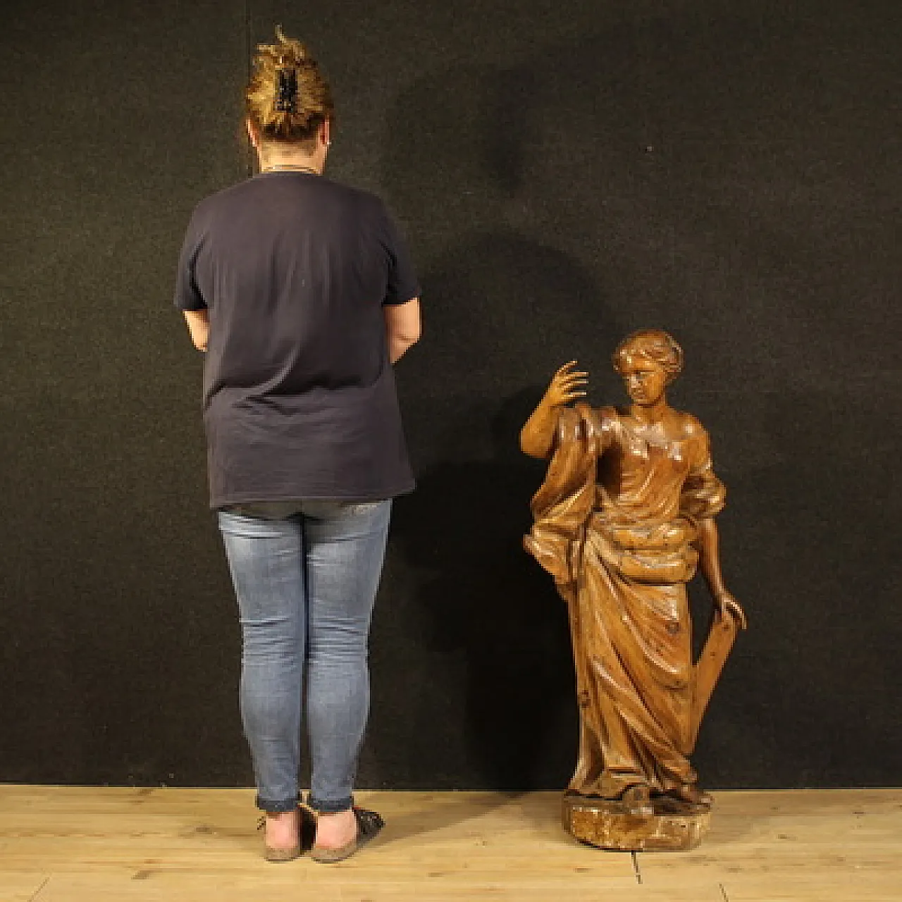 Grande scultura lignea, Santa Caterina D’Alessandria, '600 13