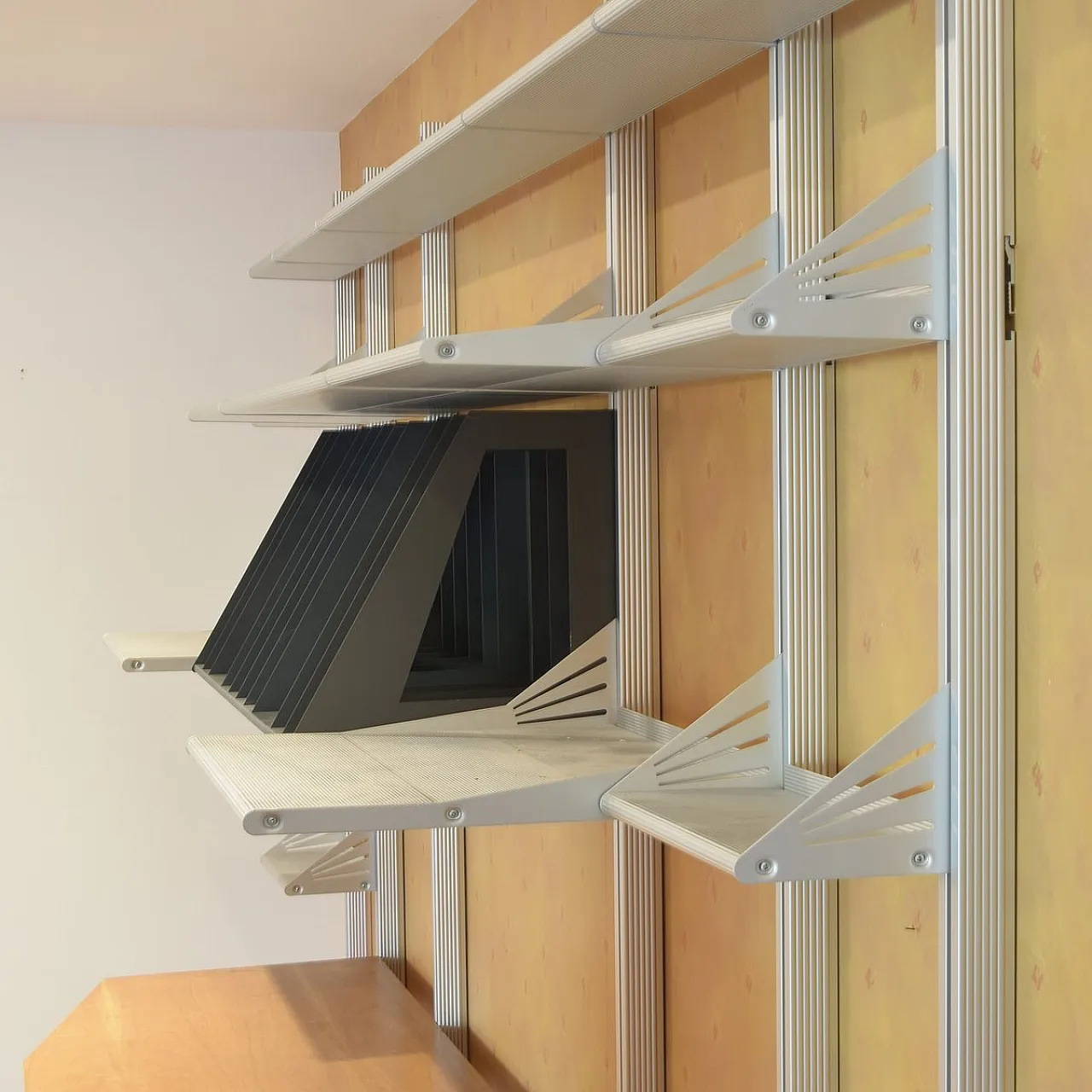 Kaos wall system in aluminum by Antonia Astori for Driade, 1990s 9