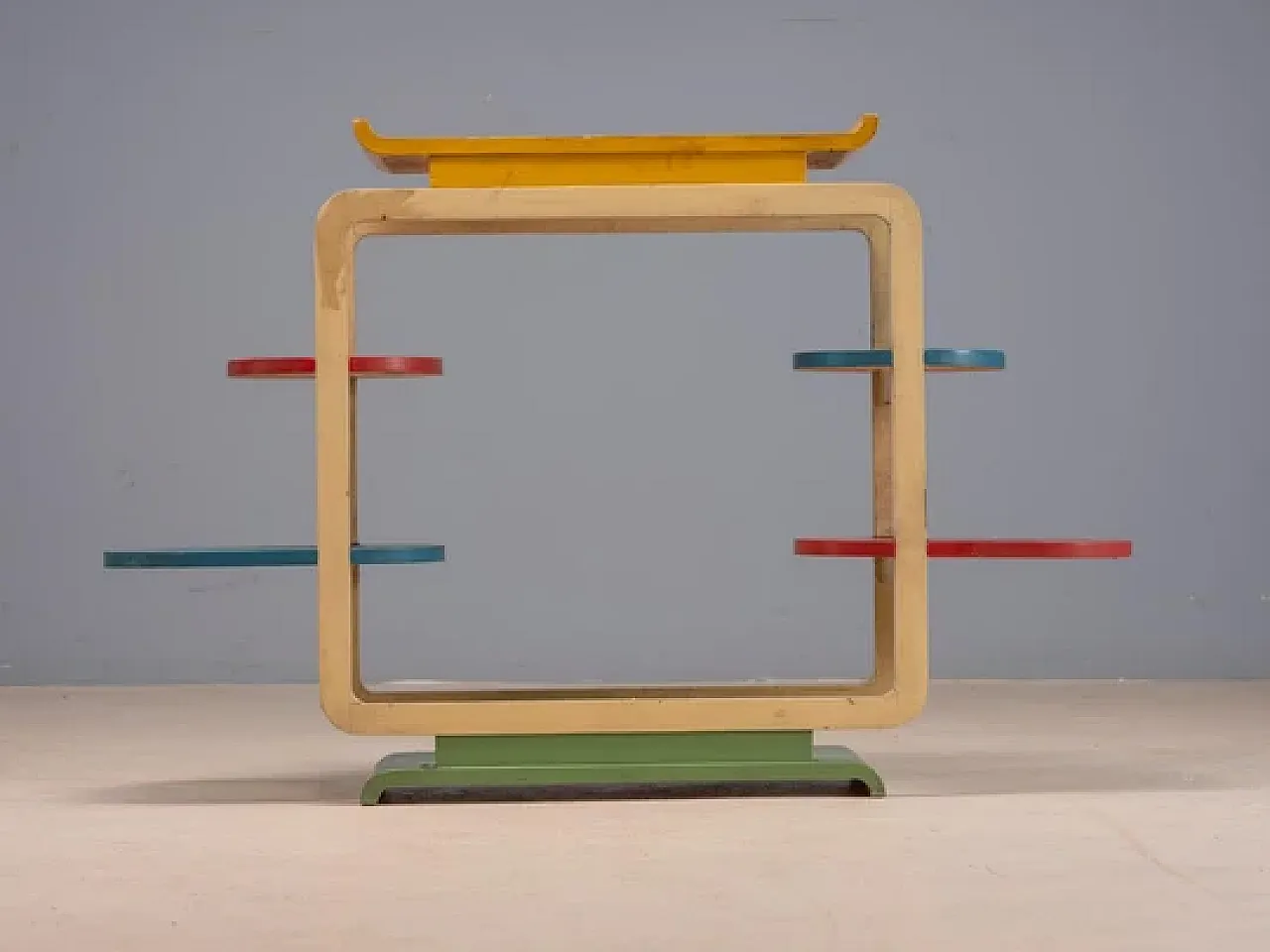 Multicolor tubular steel flower stand, mid-20th century 6