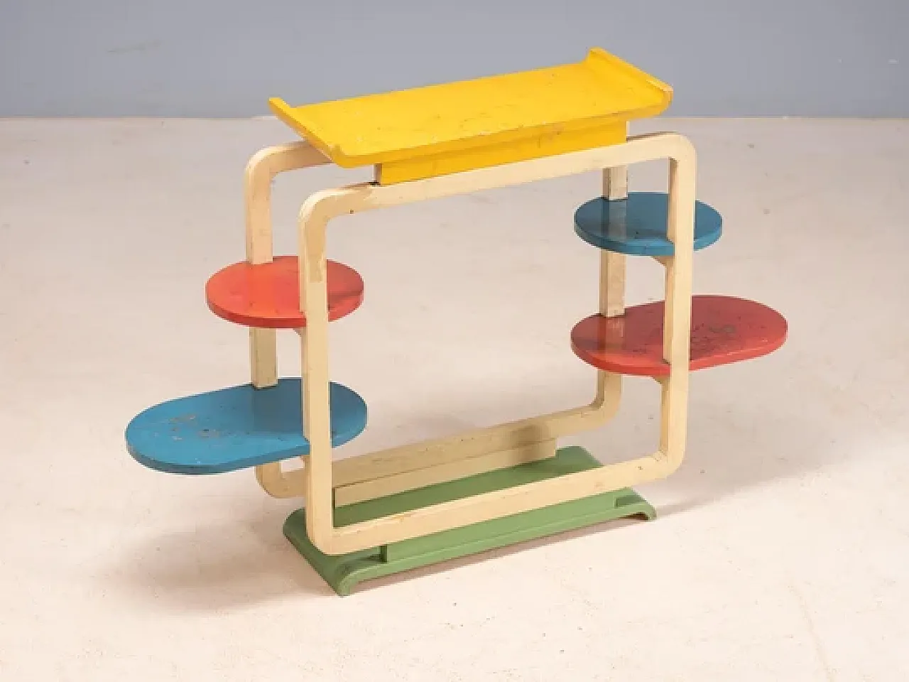 Multicolor tubular steel flower stand, mid-20th century 9