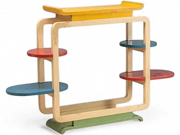 Portafiori tubolare in acciaio multicolore, metà '900