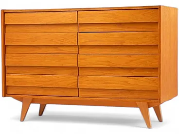 Cassettiera in rovere U-453 di Jiří Jiroutek, anni '60