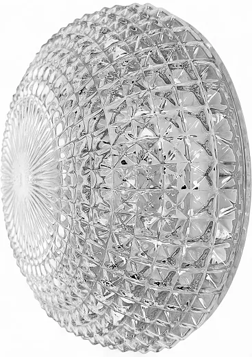 Lampada da parete o da soffitto vintage in vetro, anni '70