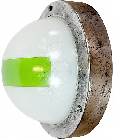 Lampada di emergenza vintage da parete o soffitto, anni '70