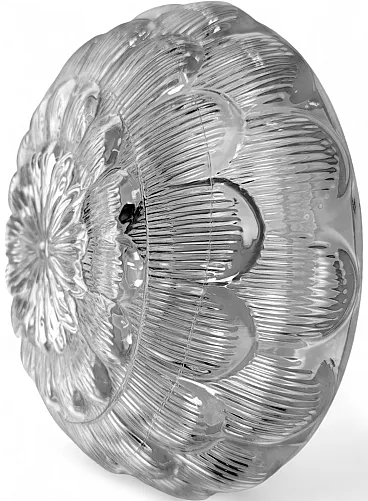 Lampada da parete o da soffitto vintage in vetro, anni '70