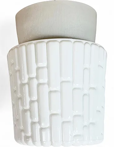 Vintage White Porcelain Ceiling Light, 1970s