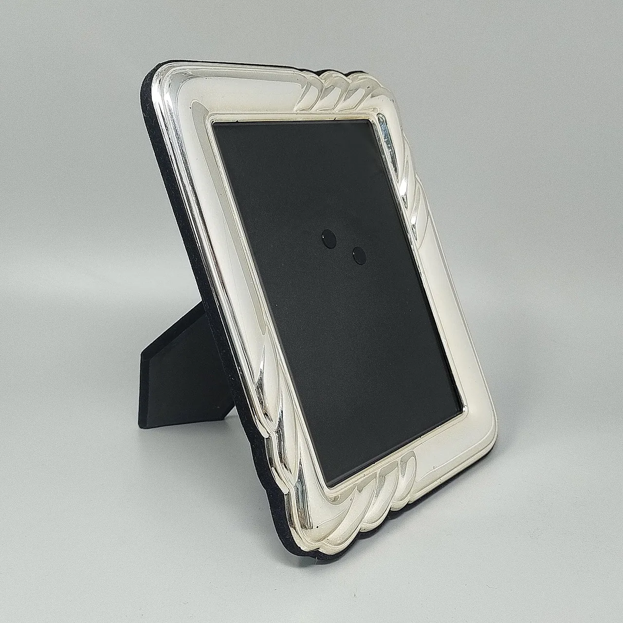 Photo frame in silver plated with glass, 1970s 1