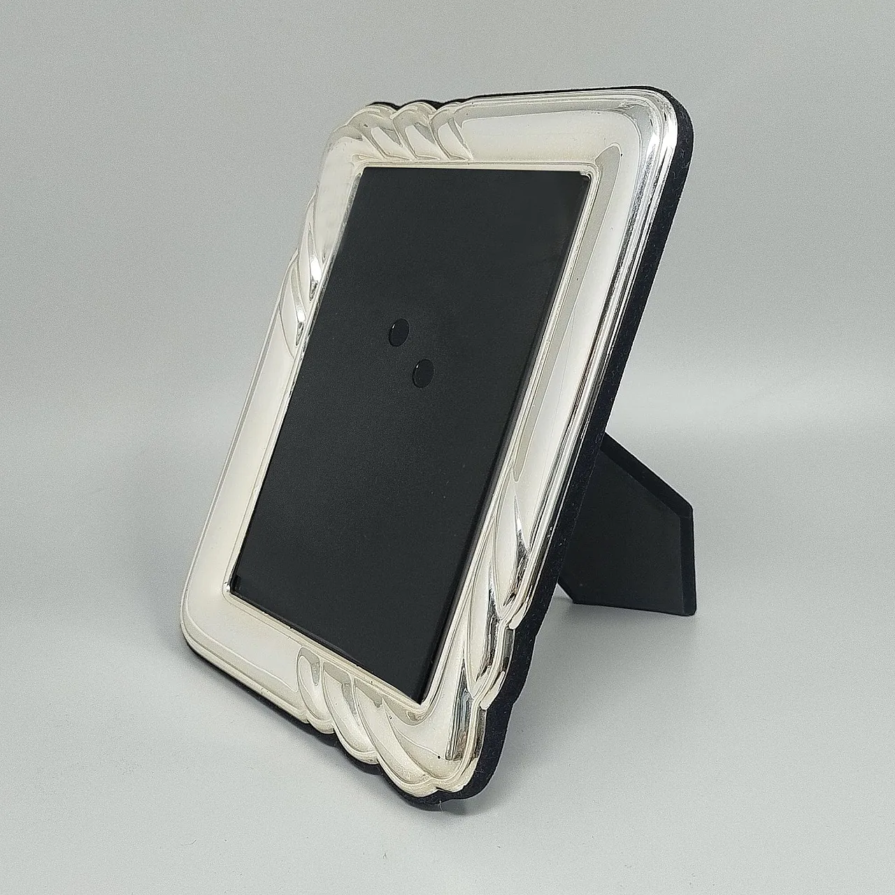 Photo frame in silver plated with glass, 1970s 2