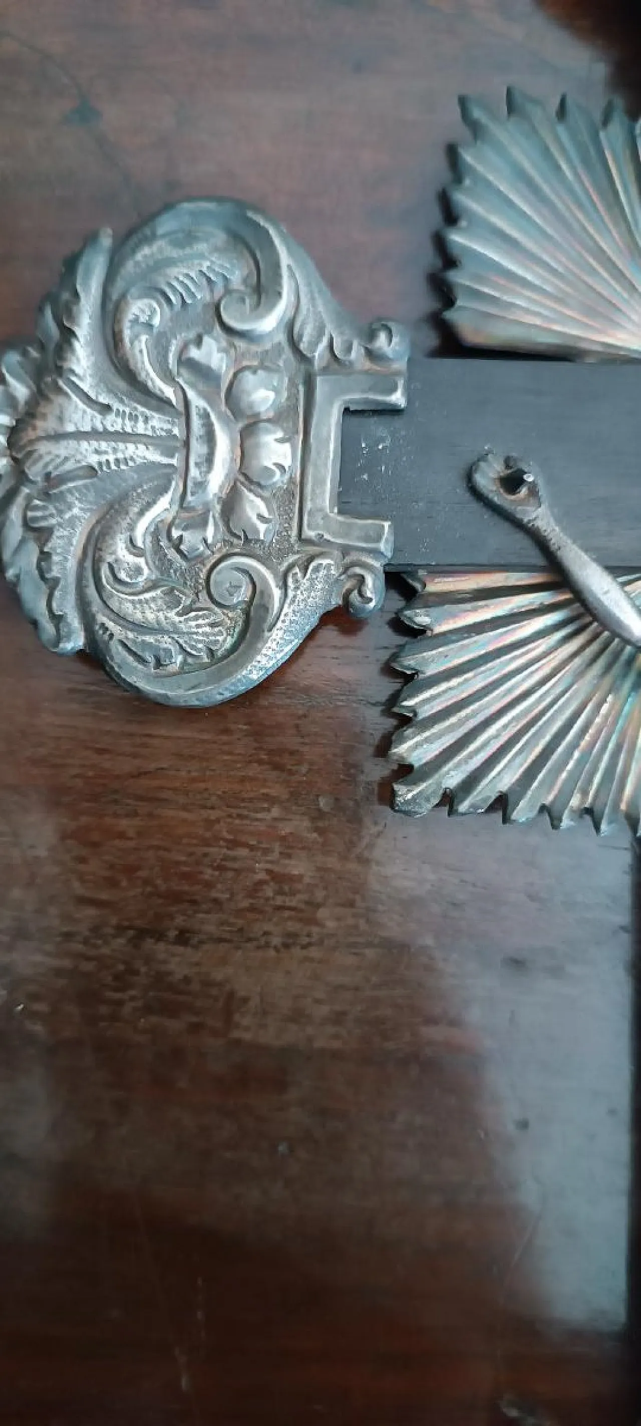 Silver wall crucifix, 19th century 5