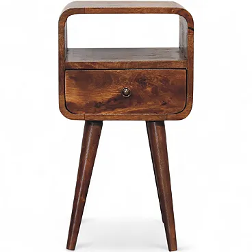 Mini chestnut curve open bedside, 2000s