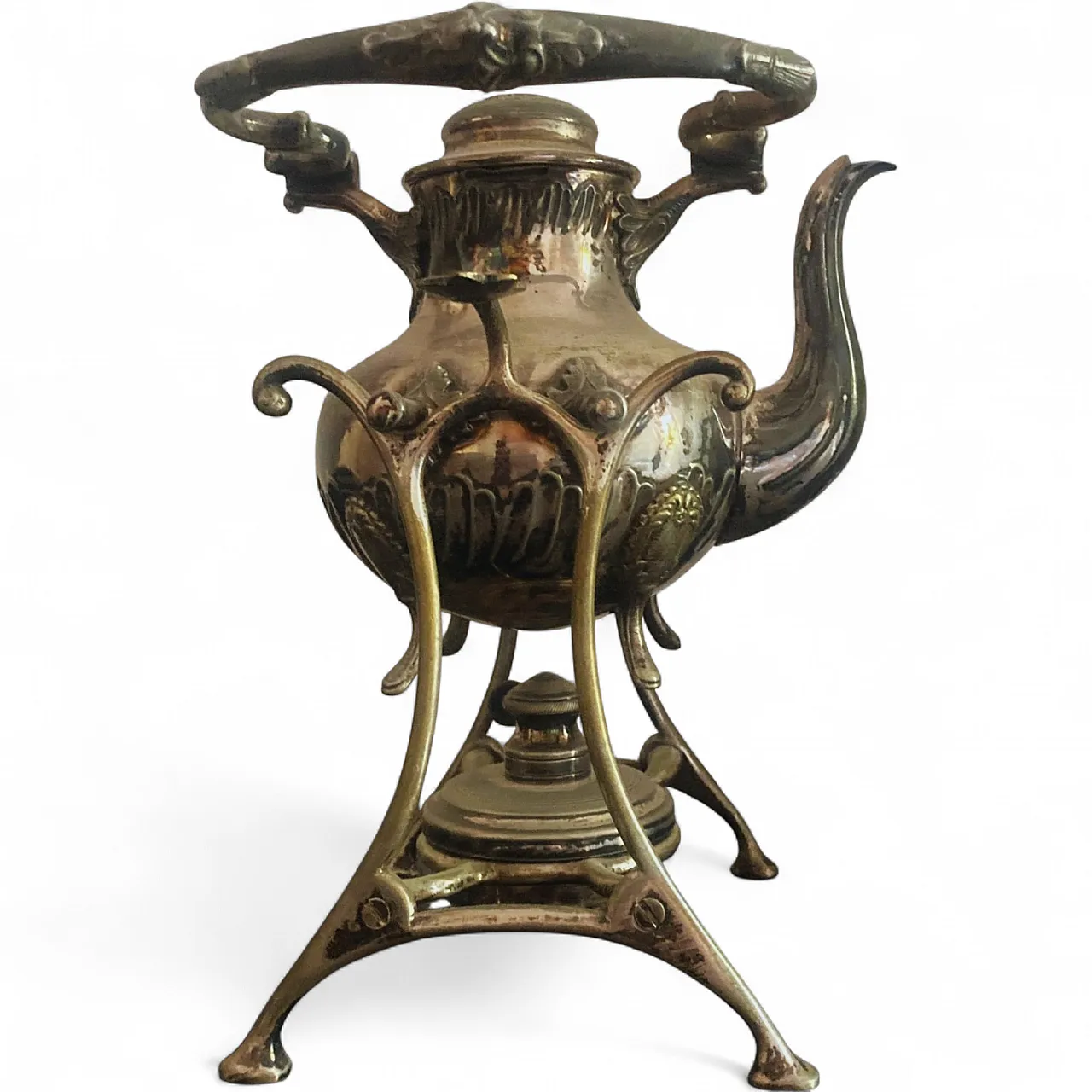Silver plated Samovar kettle on stand, mid-20th century 11