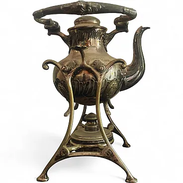 Silver plated Samovar kettle on stand, mid-20th century
