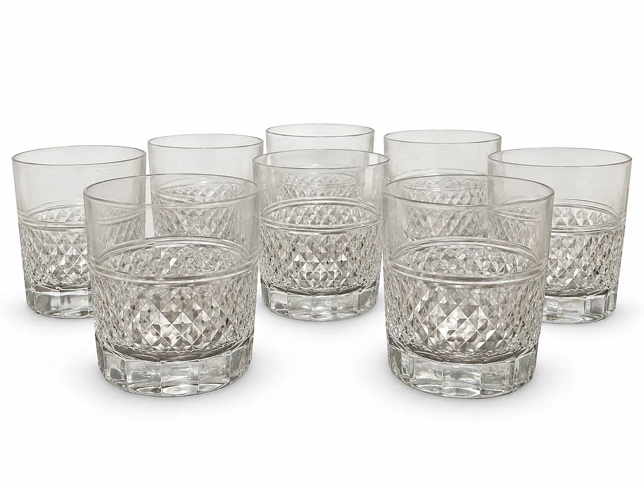 Set of 10 Theresienthal Crystal Whiskey Glasses 5