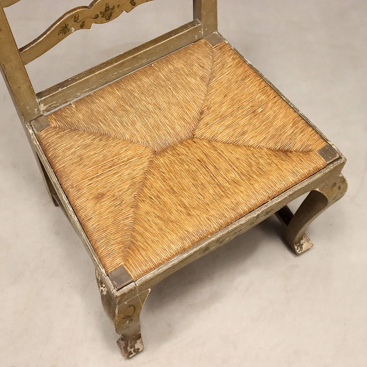 4 Sedie in legno laccato, '800 7