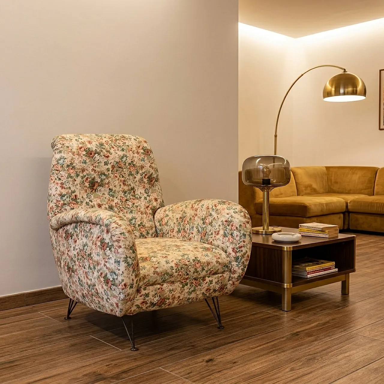Armchair in fabric, 1960s 2