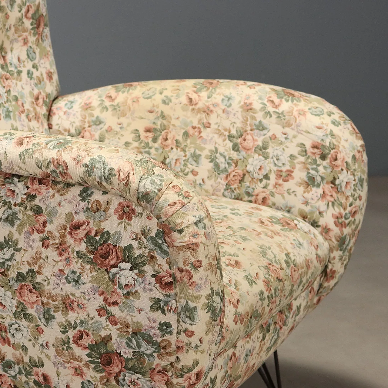 Armchair in fabric, 1960s 6