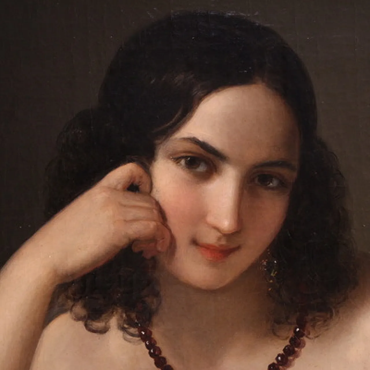 N. Schiavoni, Portrait of a lady, oil signed and dated 1842 8