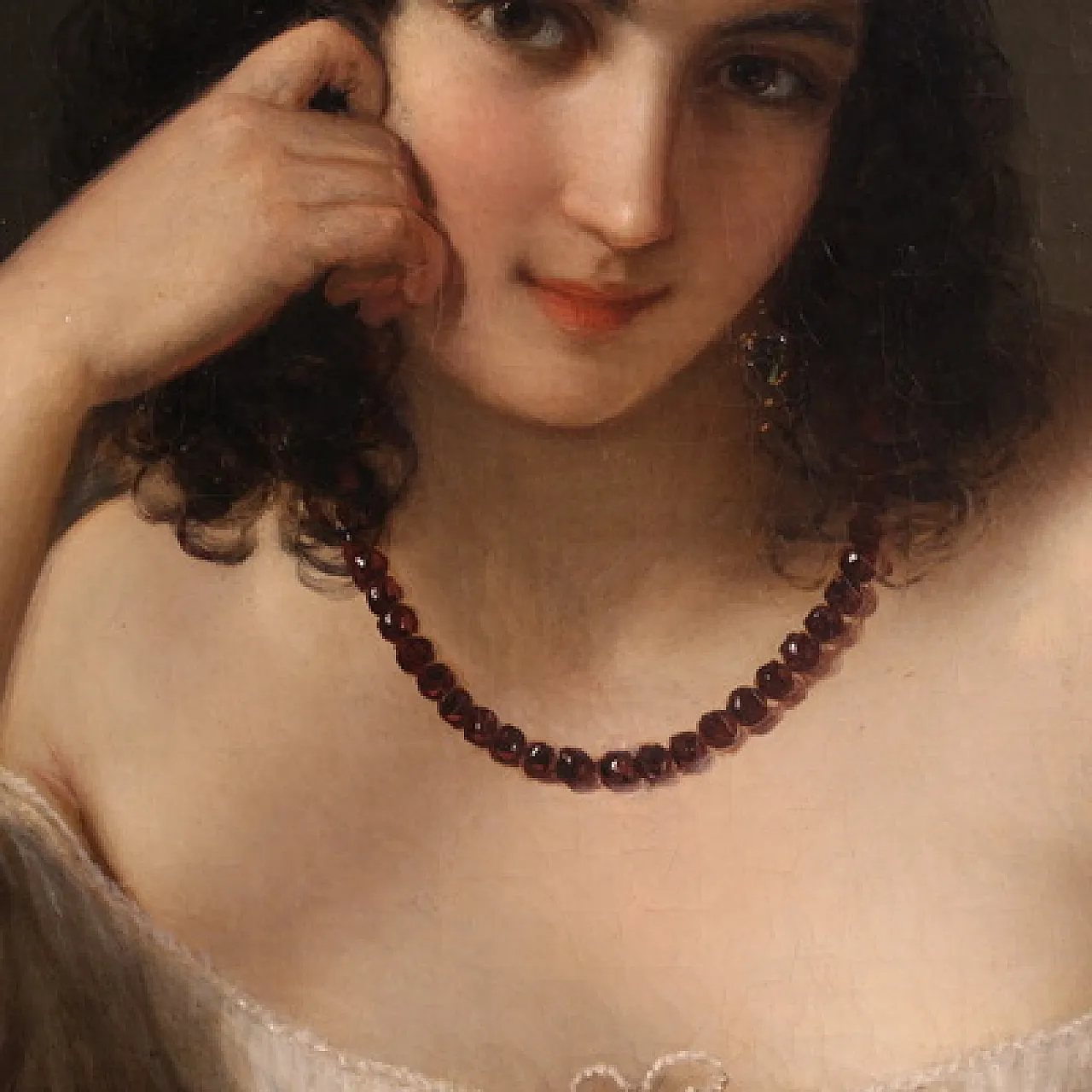 N. Schiavoni, Portrait of a lady, oil signed and dated 1842 10