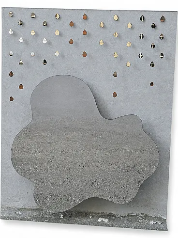 Specchio Pozzanghera di Cristal Art, anni '70