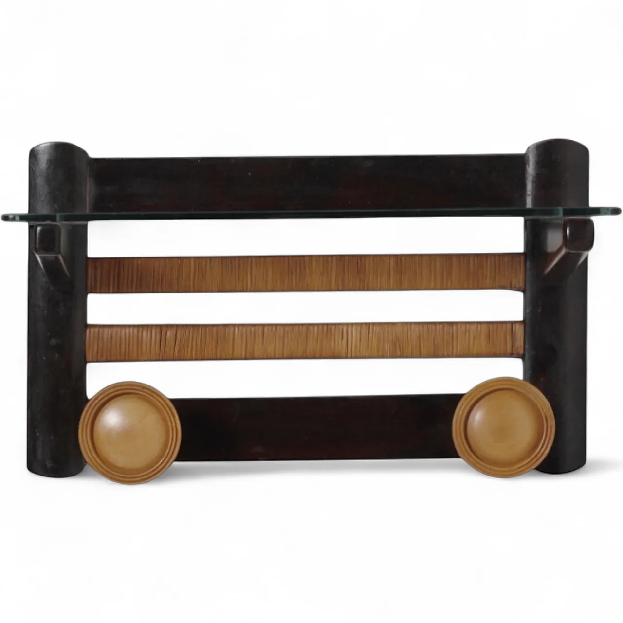 Appendiabiti da parete in legno in stile Art Déco, anni '40 6