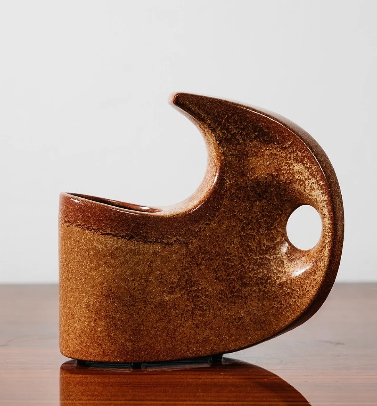 Model 977 Glazed Ceramic Vase by Roberto Rigon for Bertoncello, 1970s 1