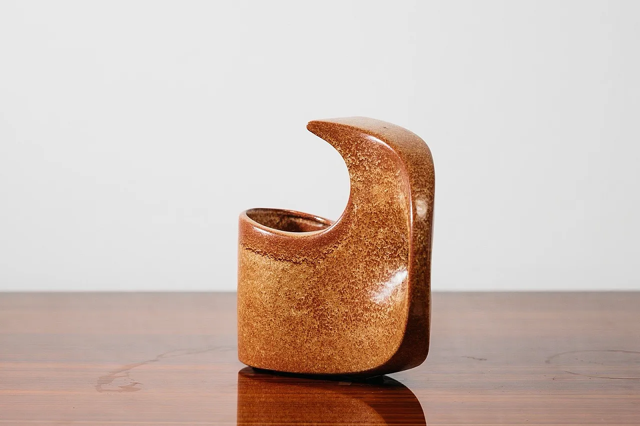 Model 977 Glazed Ceramic Vase by Roberto Rigon for Bertoncello, 1970s 3