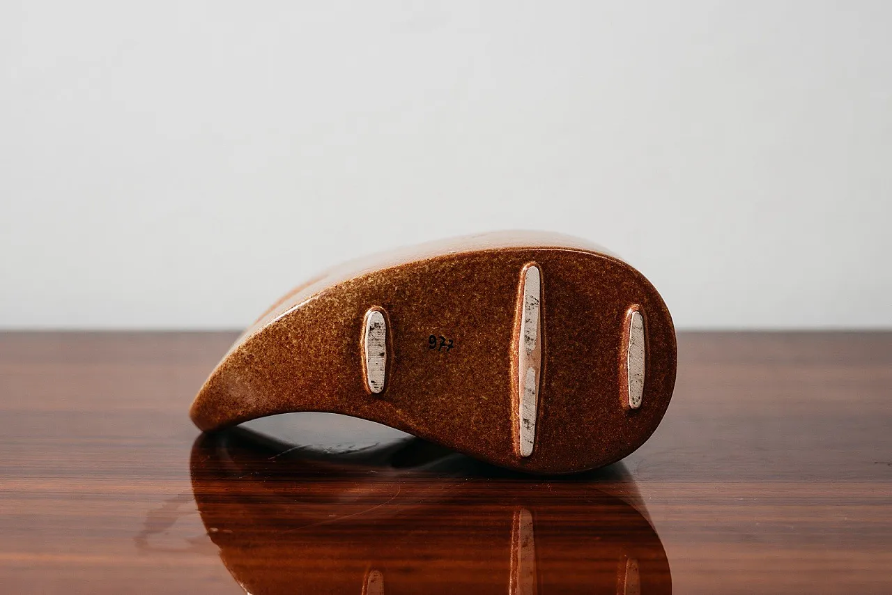 Model 977 Glazed Ceramic Vase by Roberto Rigon for Bertoncello, 1970s 5