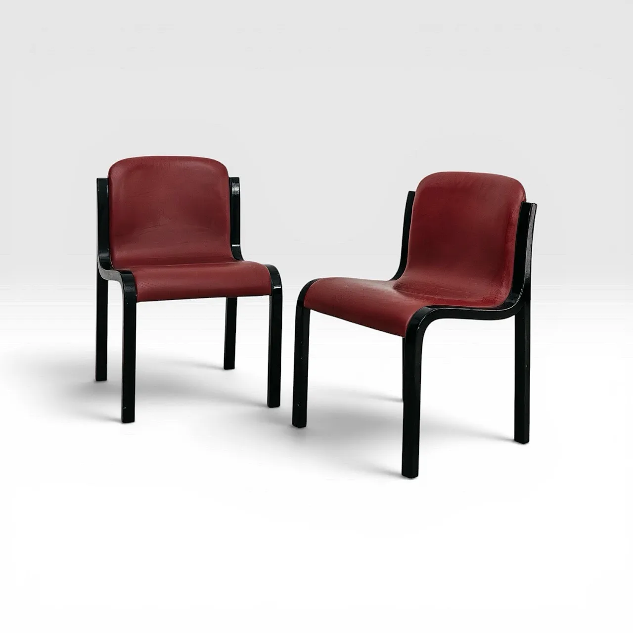 Pair of 'Mito' Model Chairs by Carlo Bartoli for Tisettanta, 1970s 2