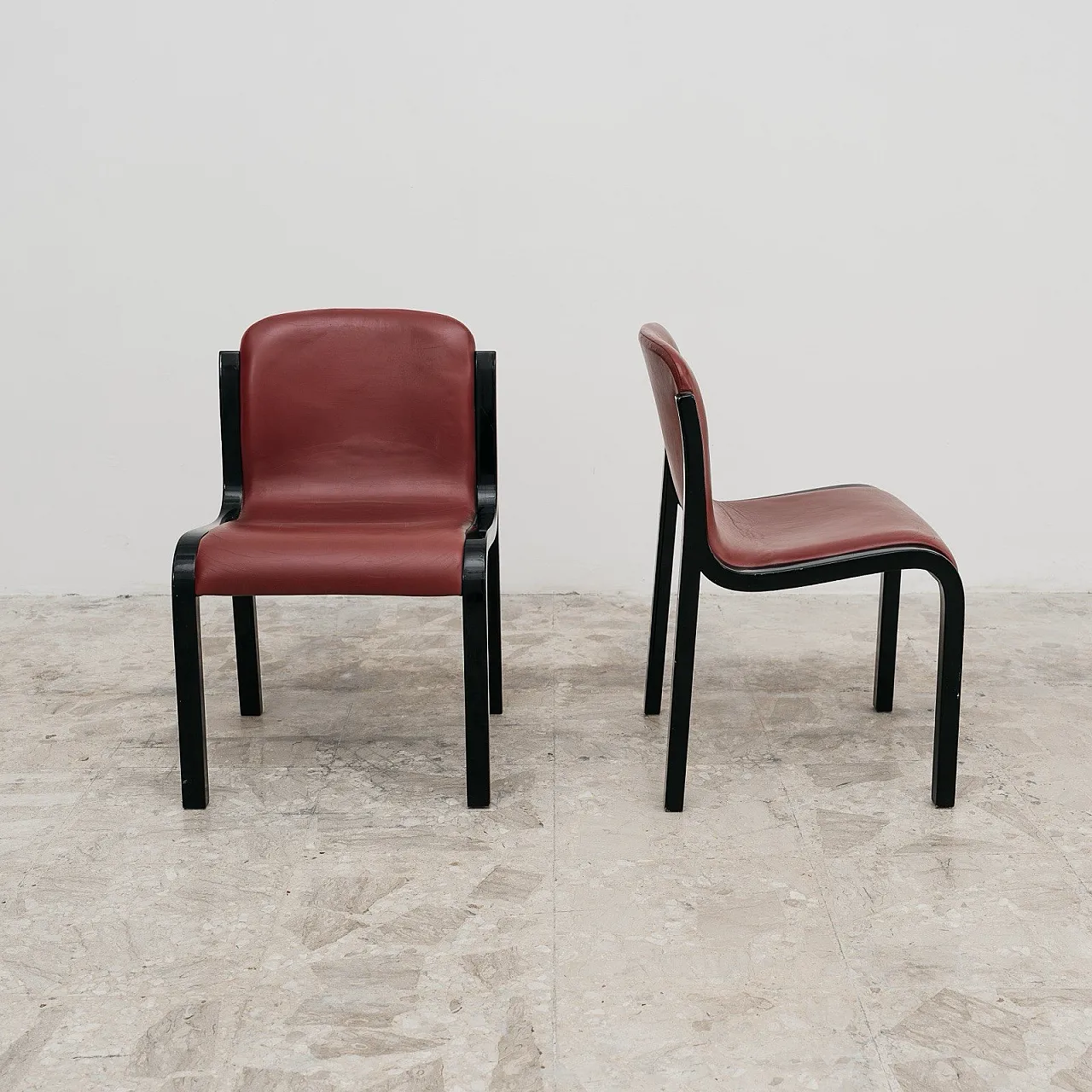 Pair of 'Mito' Model Chairs by Carlo Bartoli for Tisettanta, 1970s 7