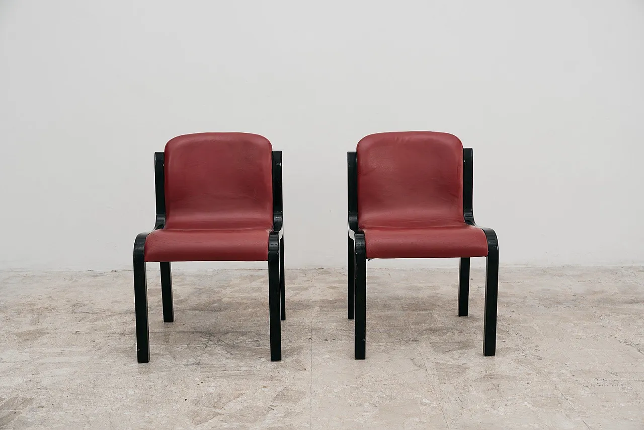 Pair of 'Mito' Model Chairs by Carlo Bartoli for Tisettanta, 1970s 9