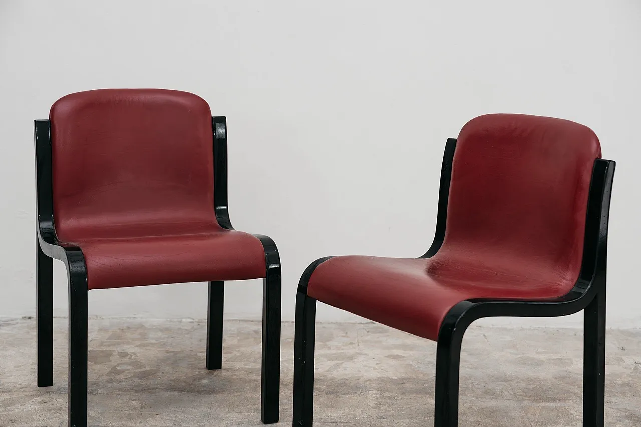 Pair of 'Mito' Model Chairs by Carlo Bartoli for Tisettanta, 1970s 12