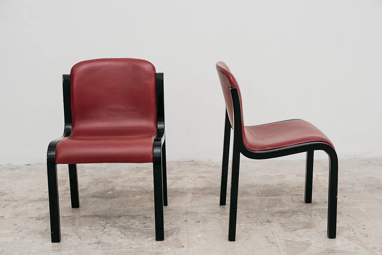 Pair of 'Mito' Model Chairs by Carlo Bartoli for Tisettanta, 1970s 16