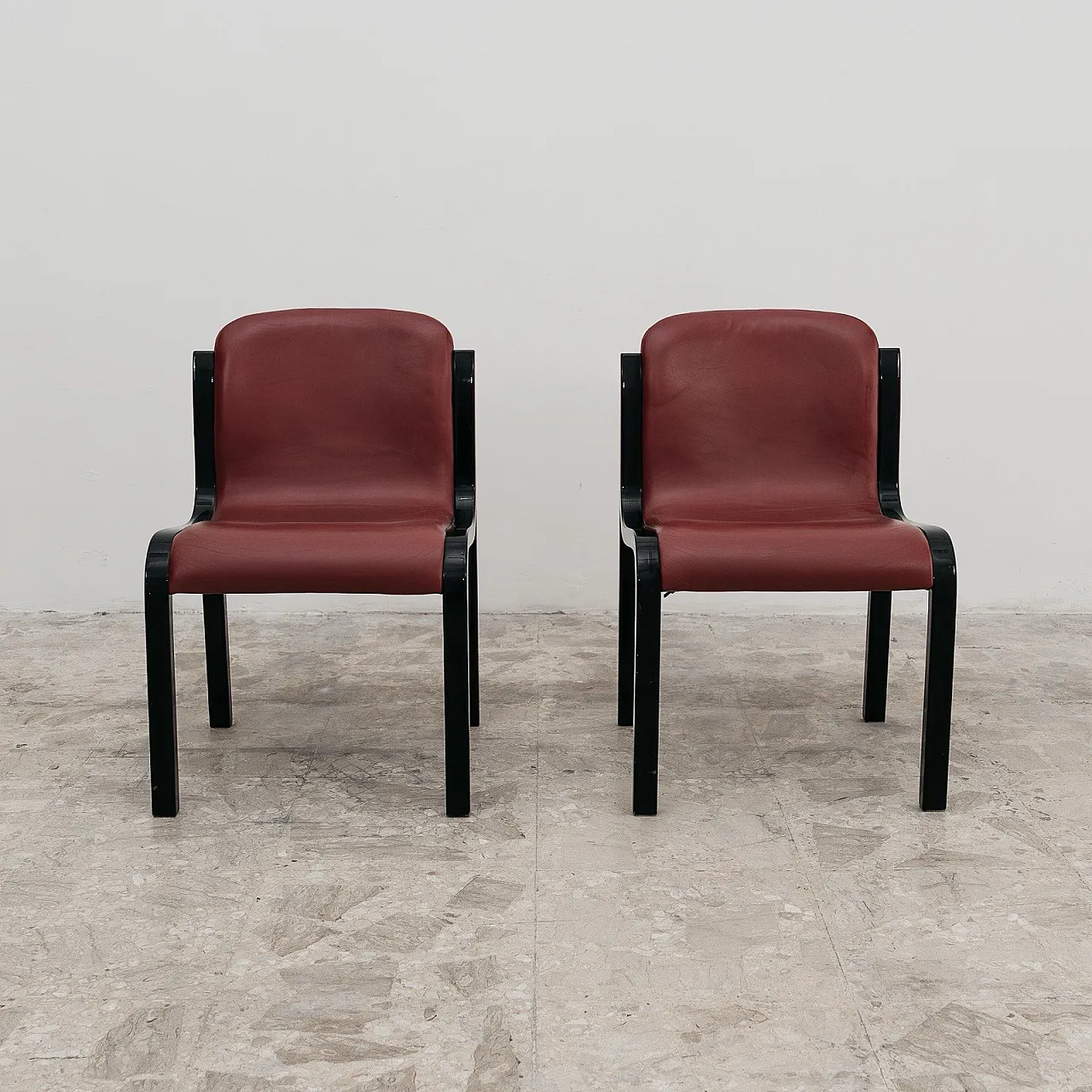 Pair of 'Mito' Model Chairs by Carlo Bartoli for Tisettanta, 1970s 18