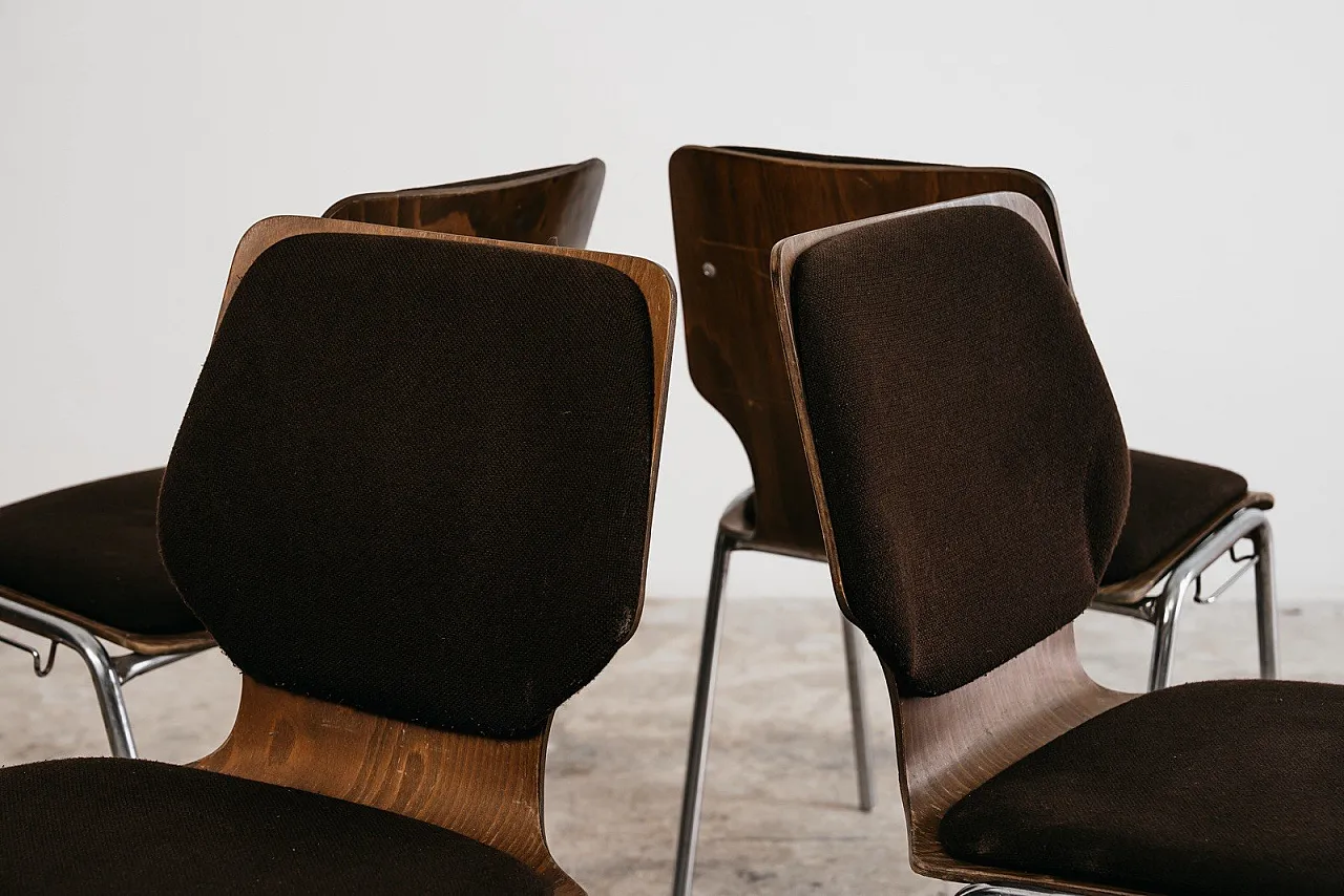 4 Chairs Carlo Ratti Style, 1970s 2