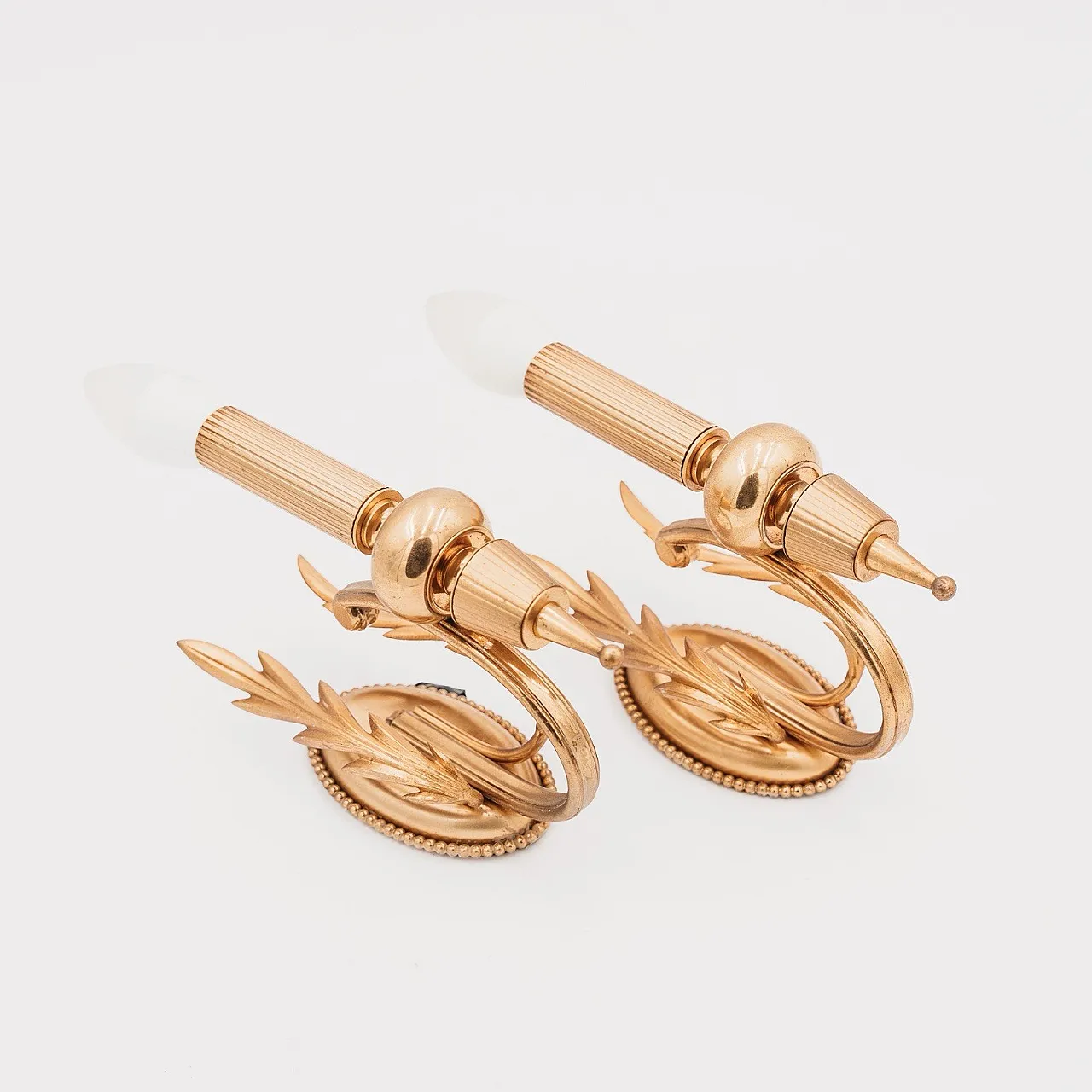 Pair of Sciolari Brass Wall Lights, 1970s 1