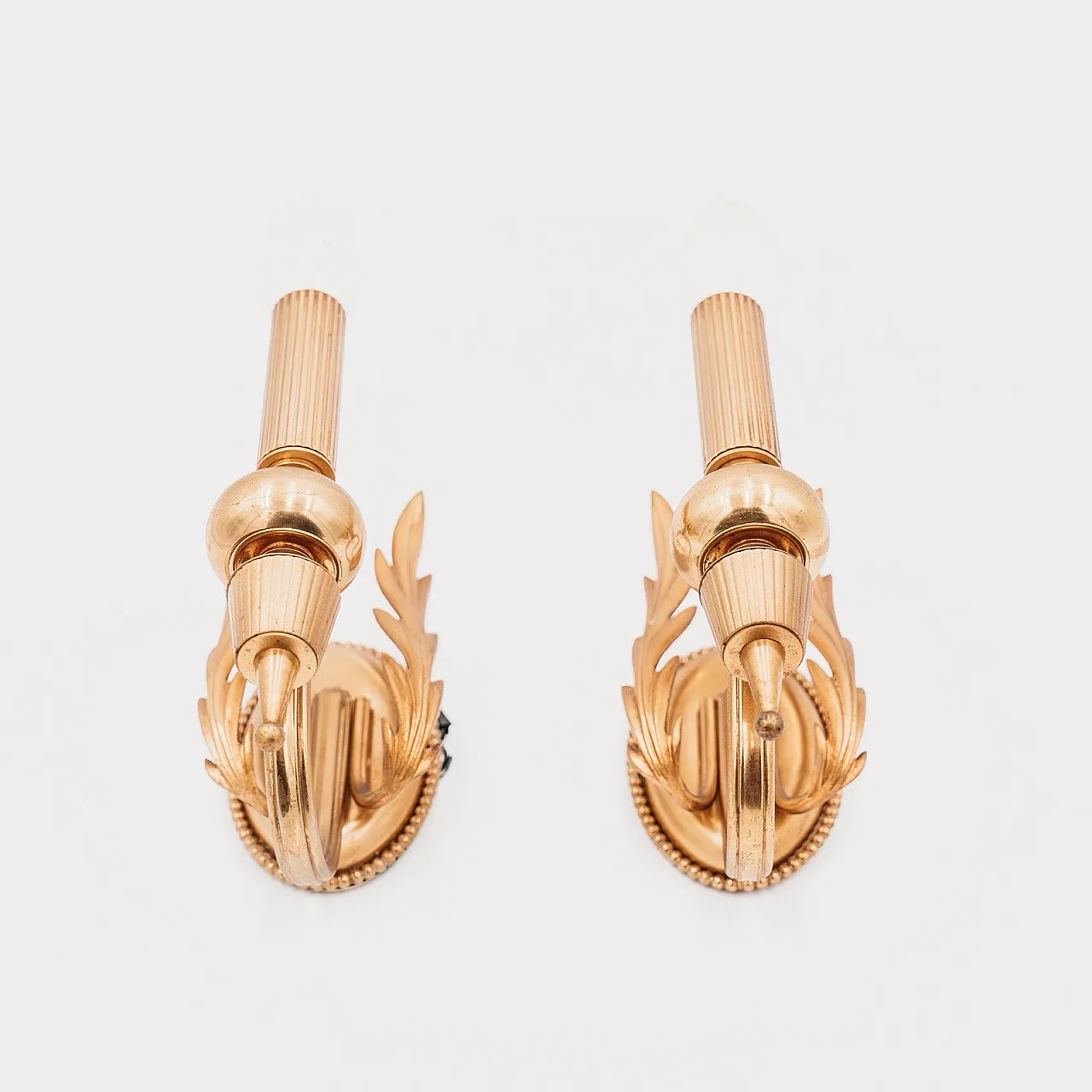 Pair of Sciolari Brass Wall Lights, 1970s 2