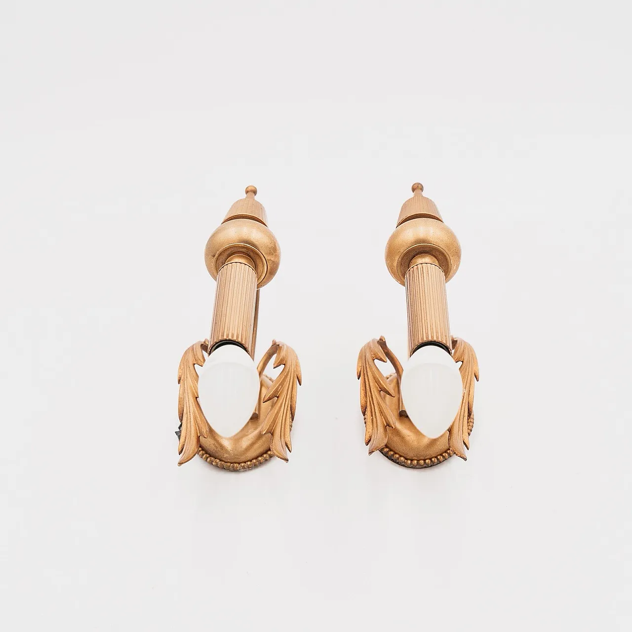 Pair of Sciolari Brass Wall Lights, 1970s 5